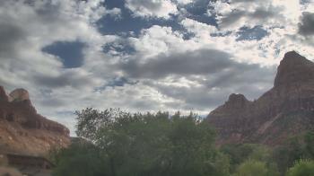 Weather camera view of Zion Canyon Village.